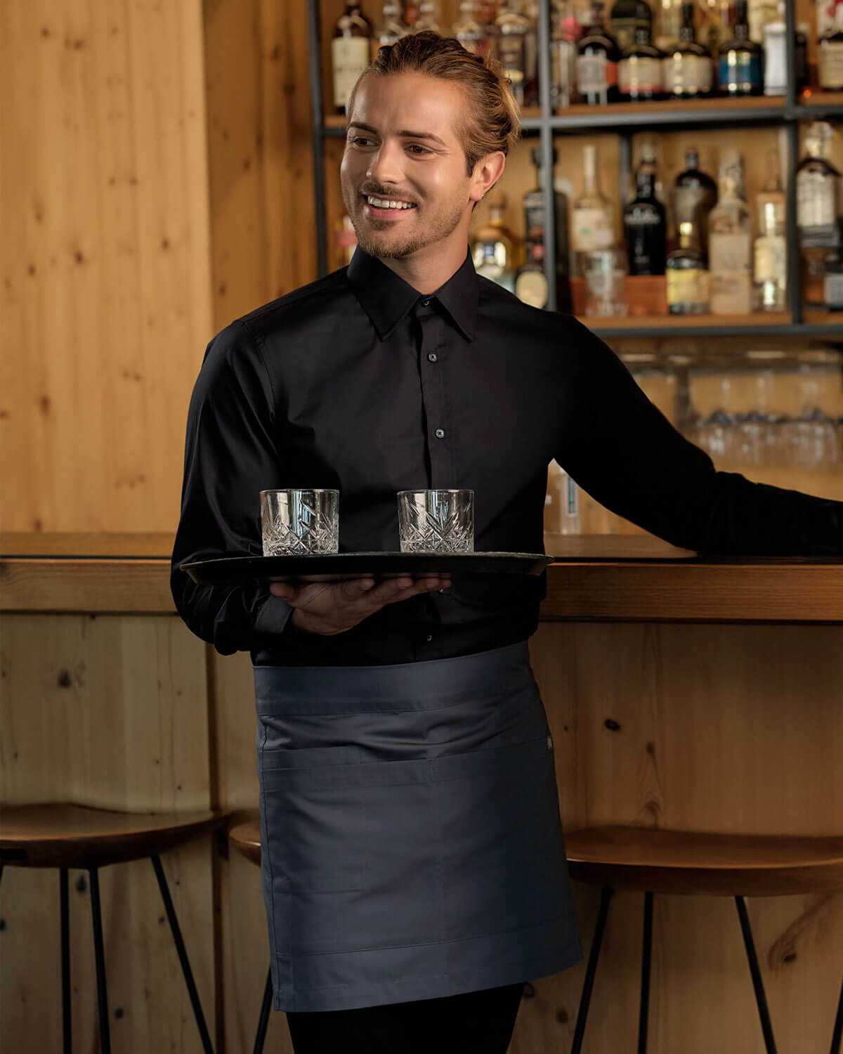 Delantal Corto Universe Gris Oscuro