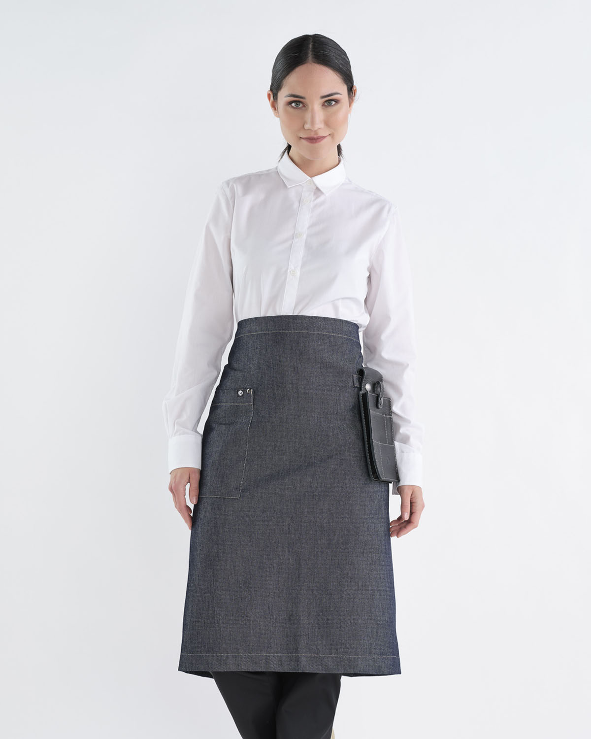 Medium Phoenix Apron in Blue Denim