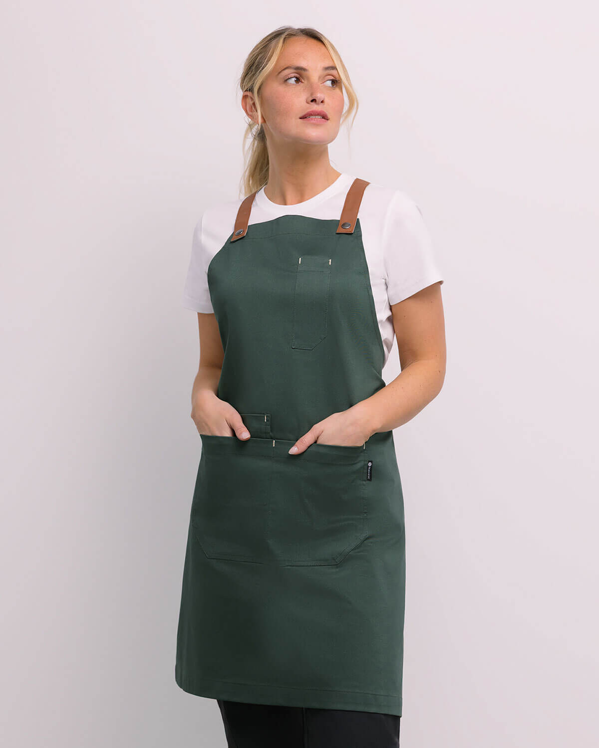 Delantal Cruzado Mondego Verde Oliva