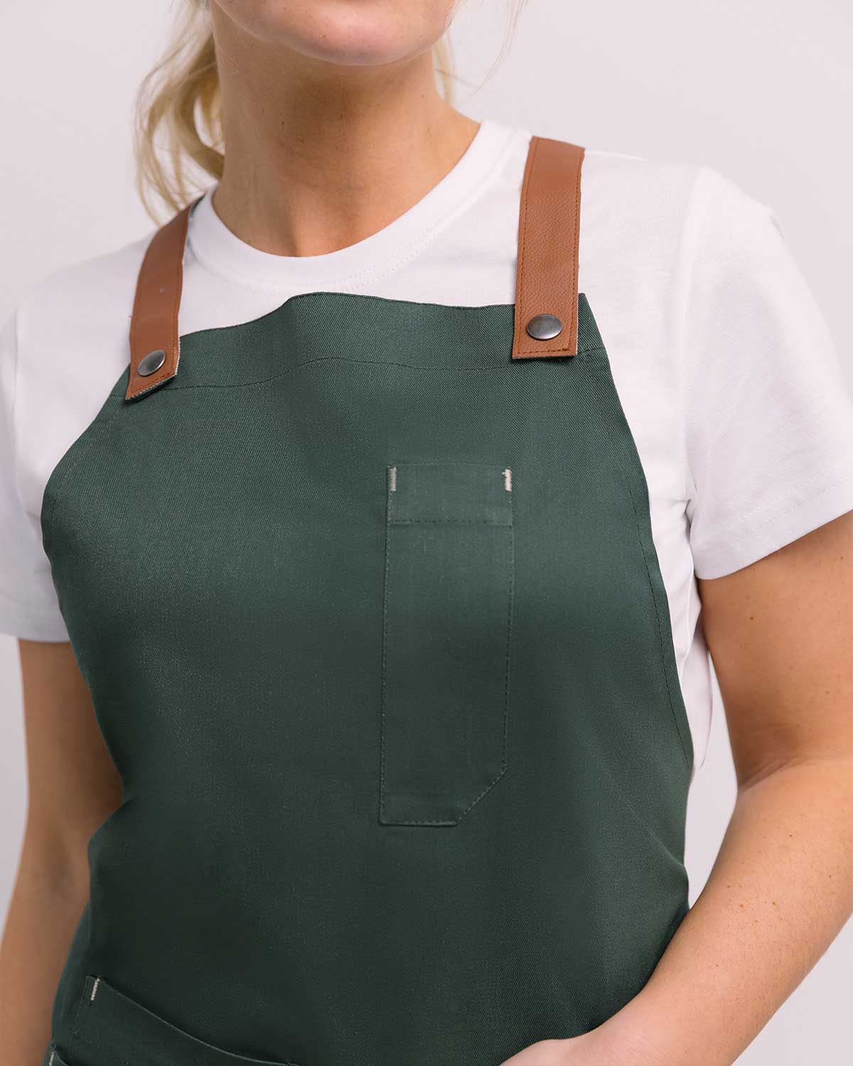 Delantal Cruzado Mondego Verde Oliva