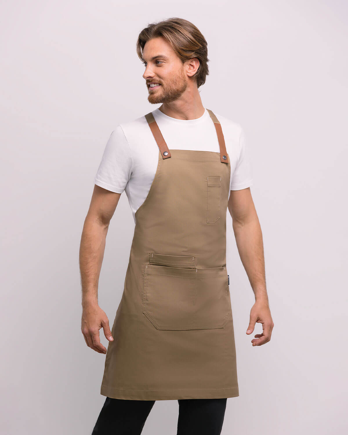 Mondego Dark Beige Crossed Apron