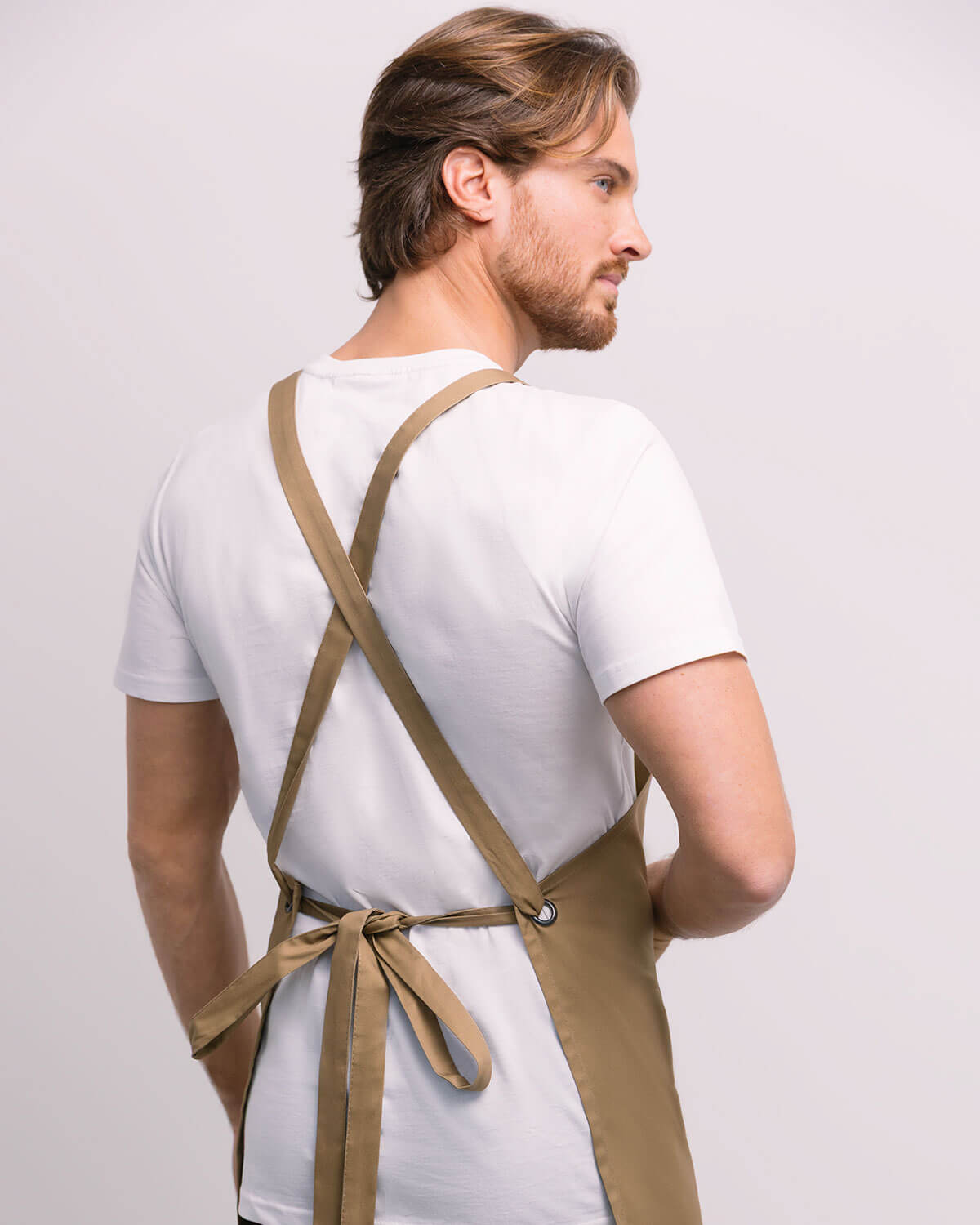 Delantal Cruzado Mondego Beige Oscuro