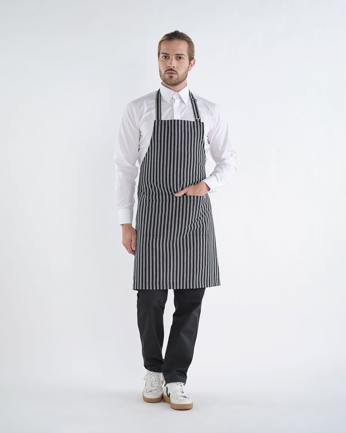 Delantal Sun Risca Negro/Gris