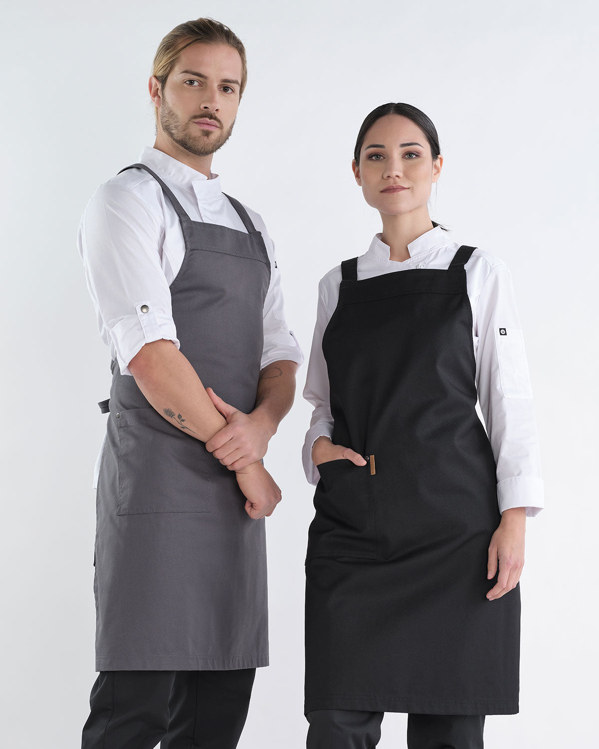 Dark Grey Capri Crossed Apron