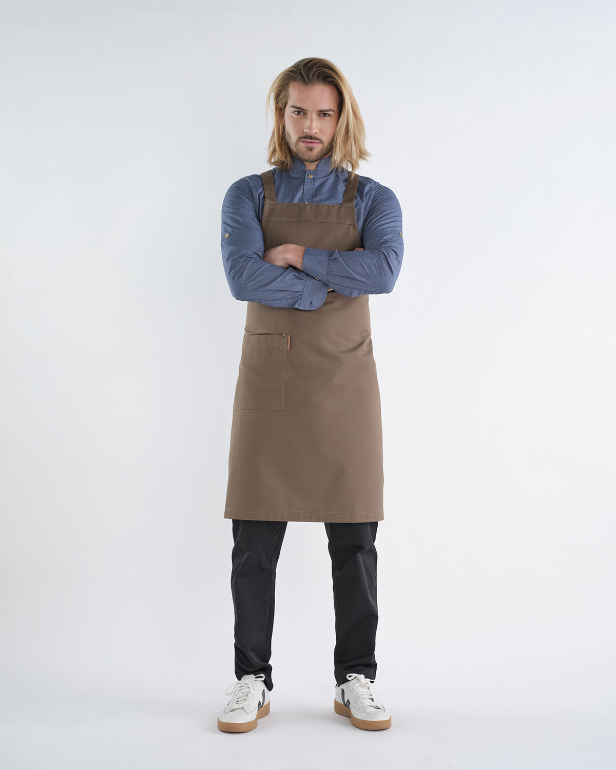 Crossed Apron Capri Brownish Green