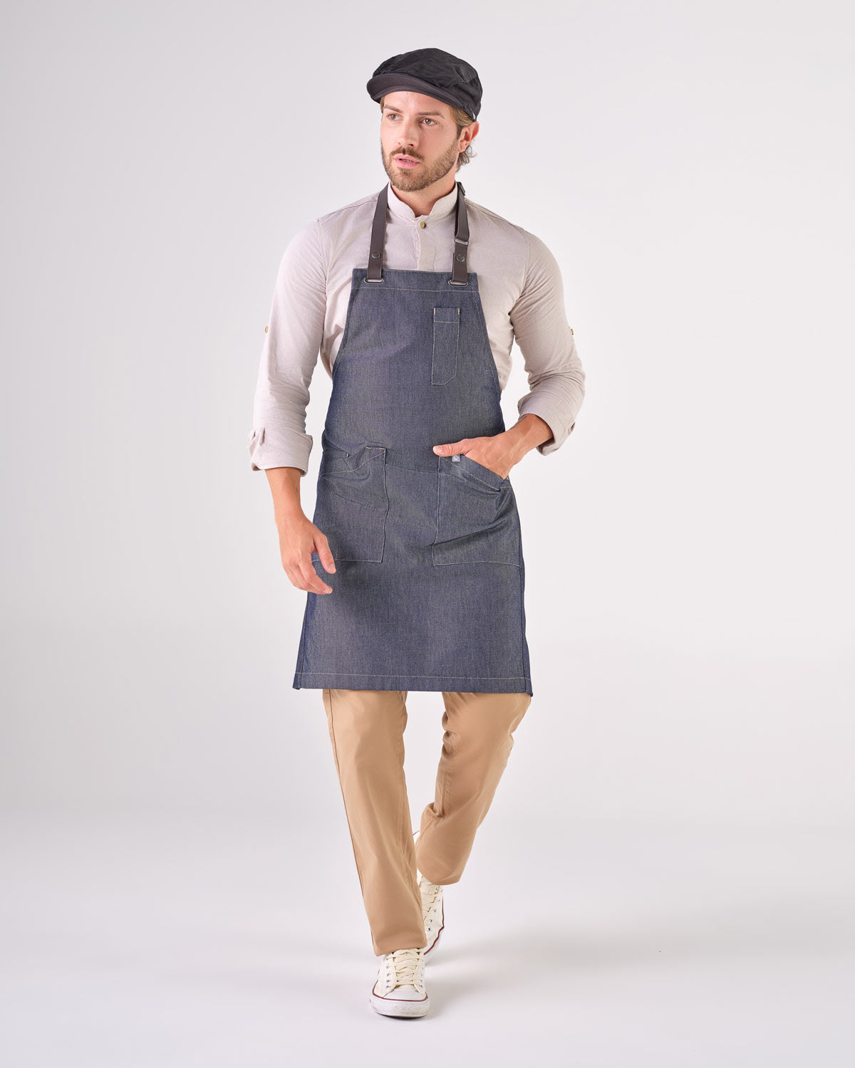 Delantal Boulevard en Denim Azul