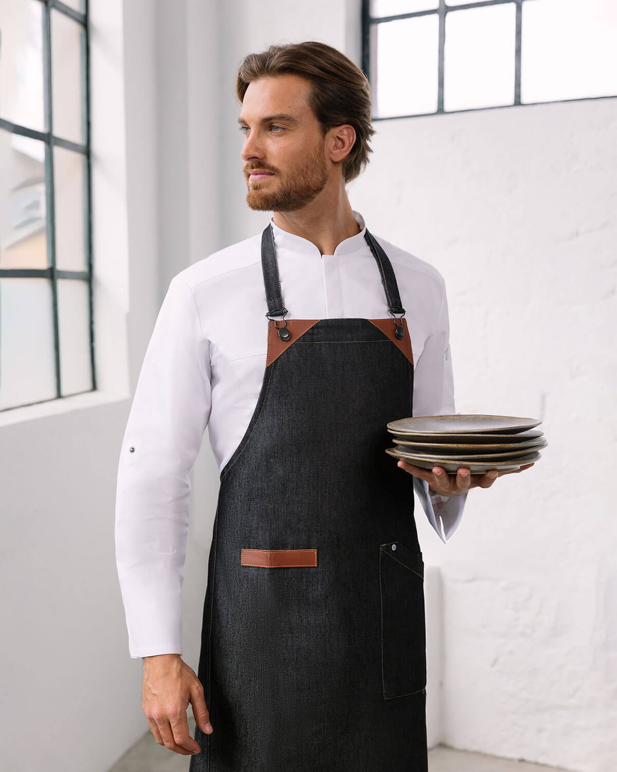 Delantal Urban en Denim Negro