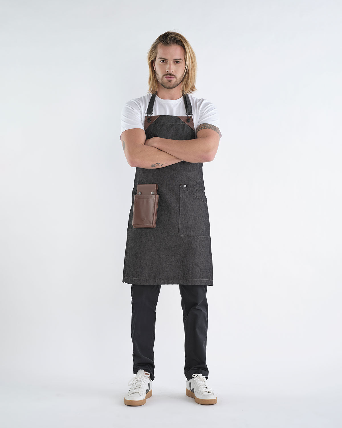 Delantal Urban en Denim Negro