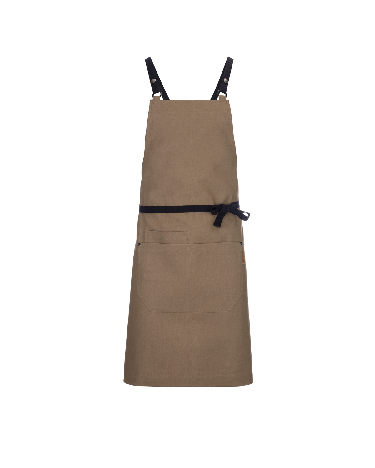 Melbourne Crossed Apron in Beige Denim