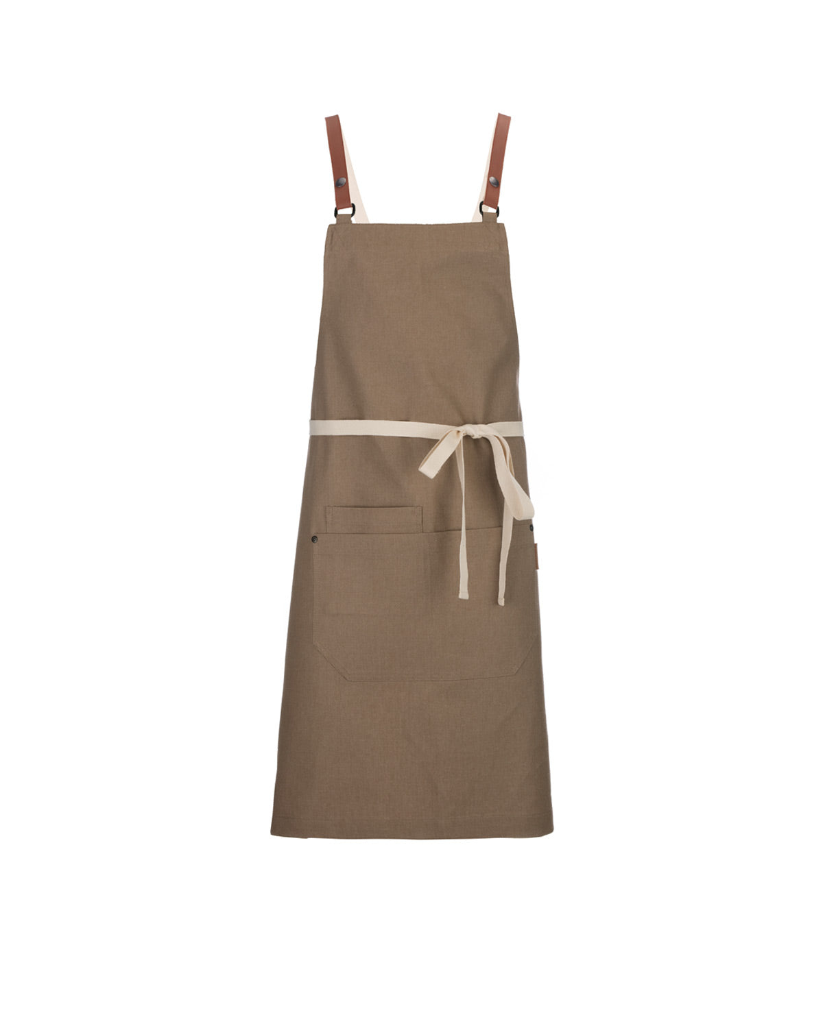Melbourne Crossed Apron in Beige Denim