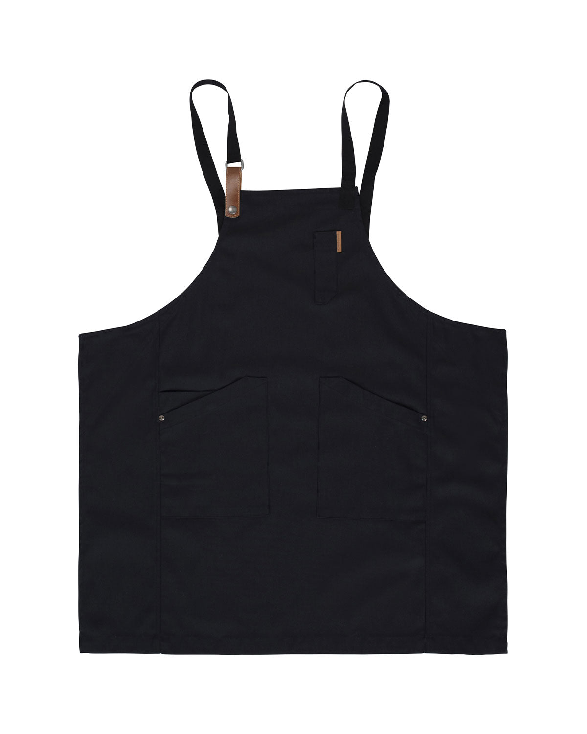 Black Retro Crossed Apron with Black Straps
