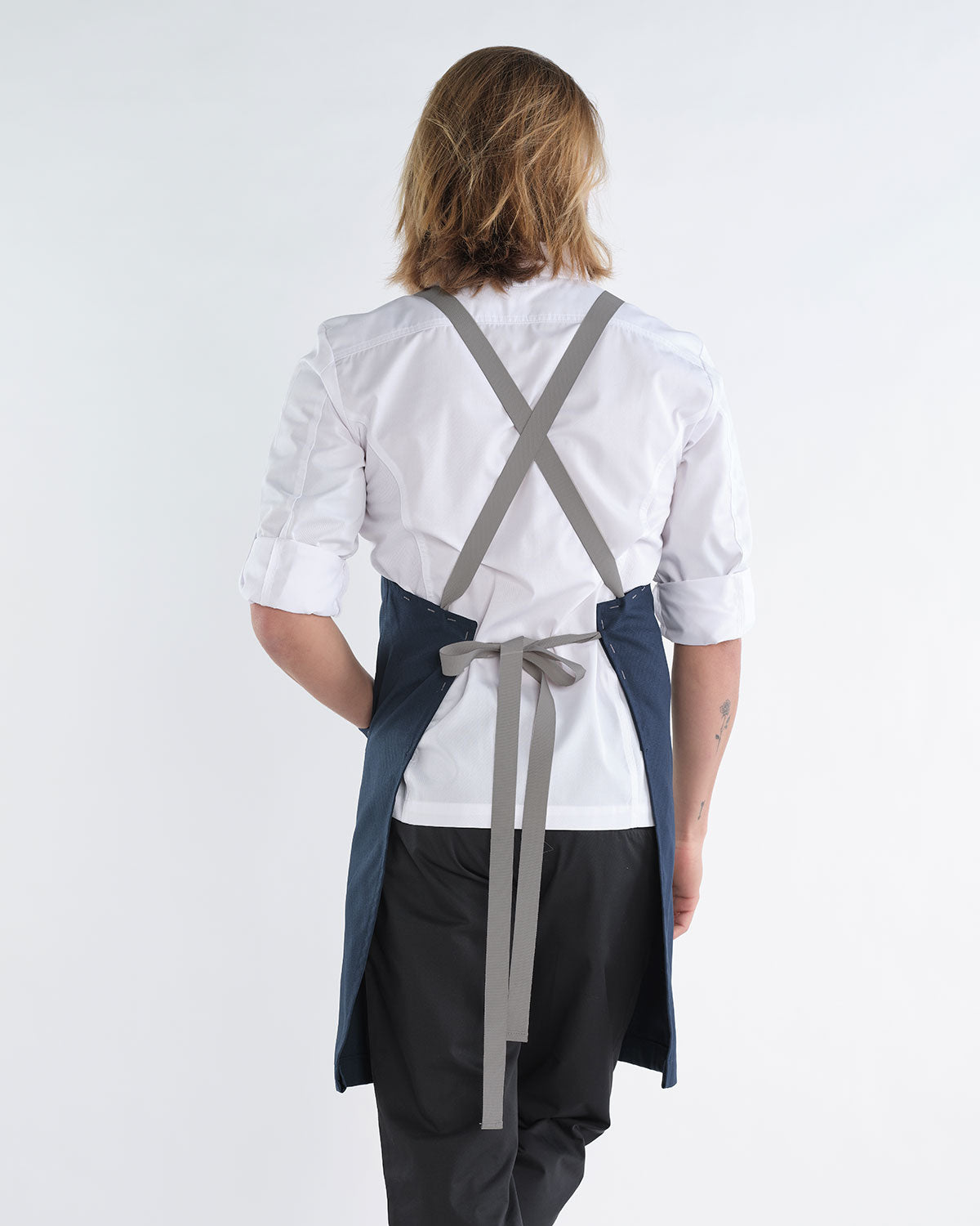 Delantal Cruzado Retro Azul Marino