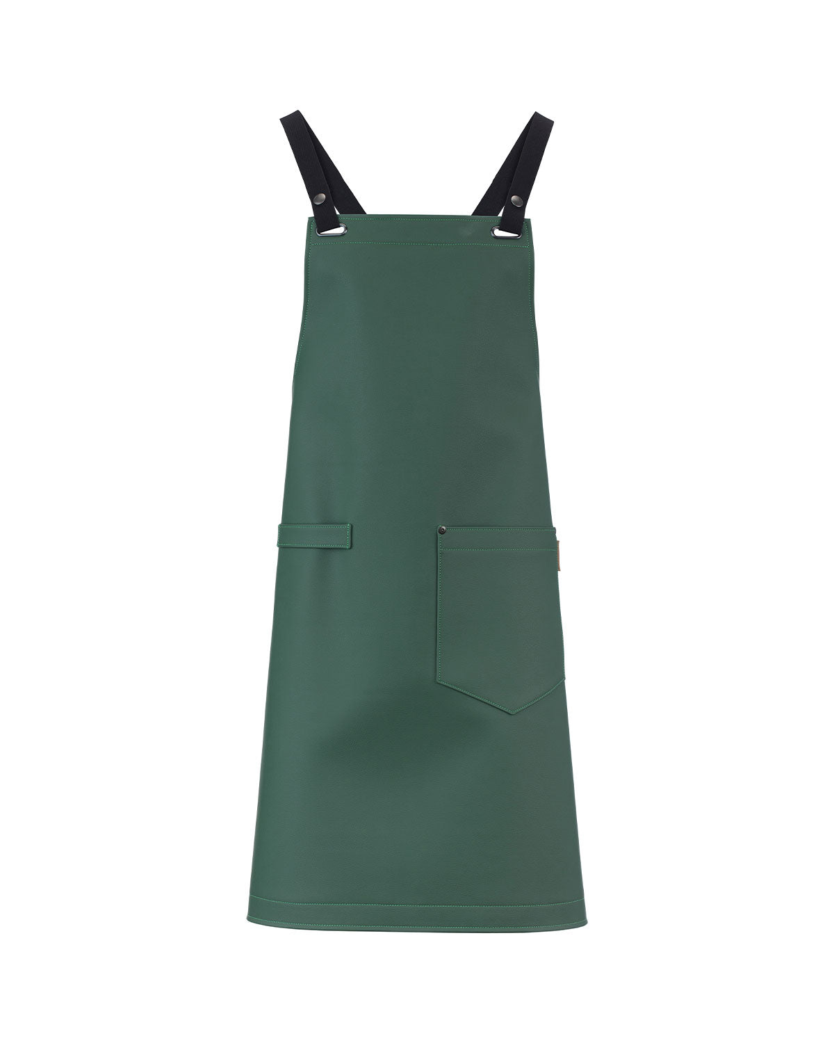 Delantal Cruzado Eco-Cuero Verde Bosque