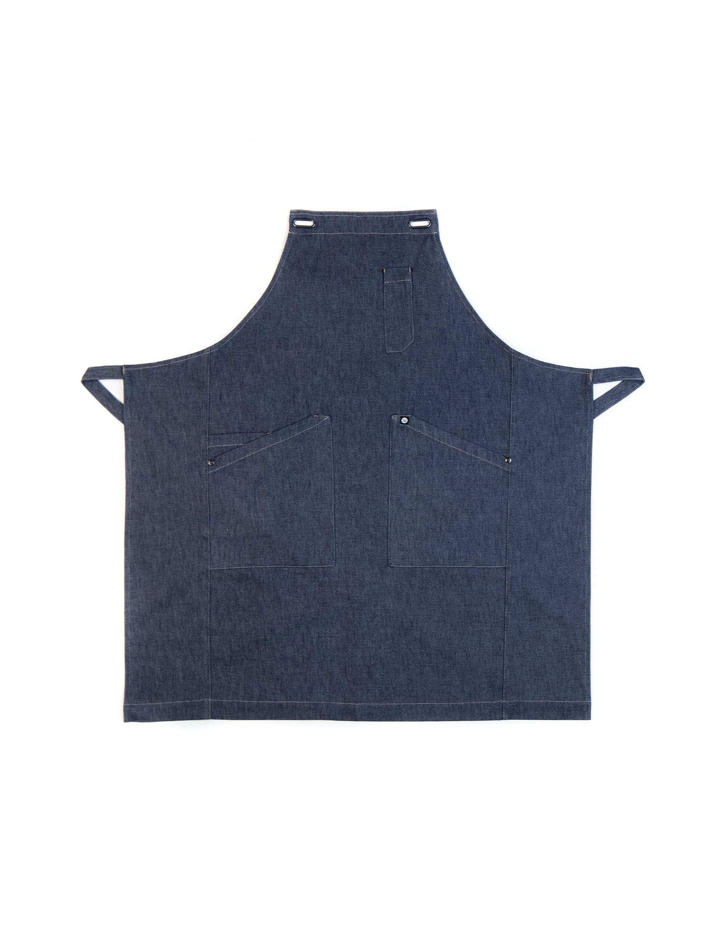Boulevard Apron in Blue Denim
