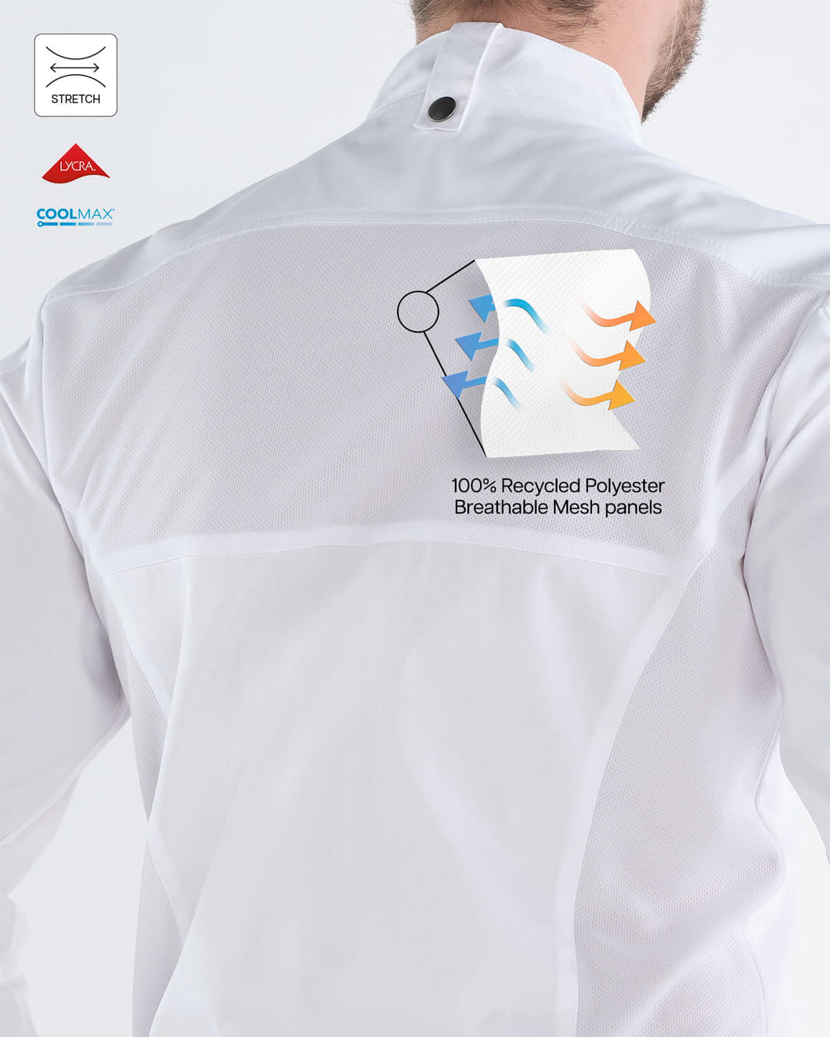 Jaleca de Hombre c/ Respirável Move Blanca