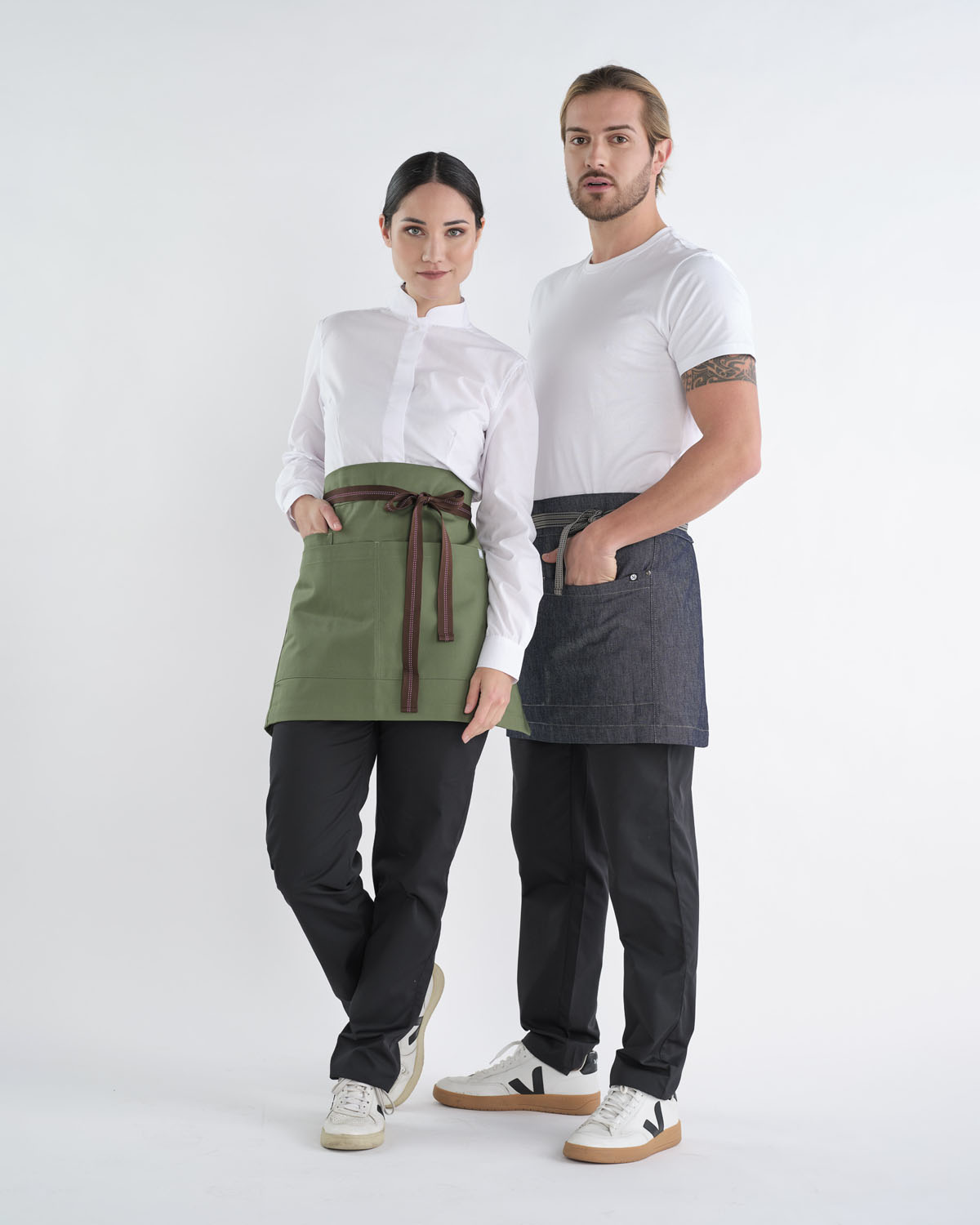 Avental Curto Royal em Denim Azul