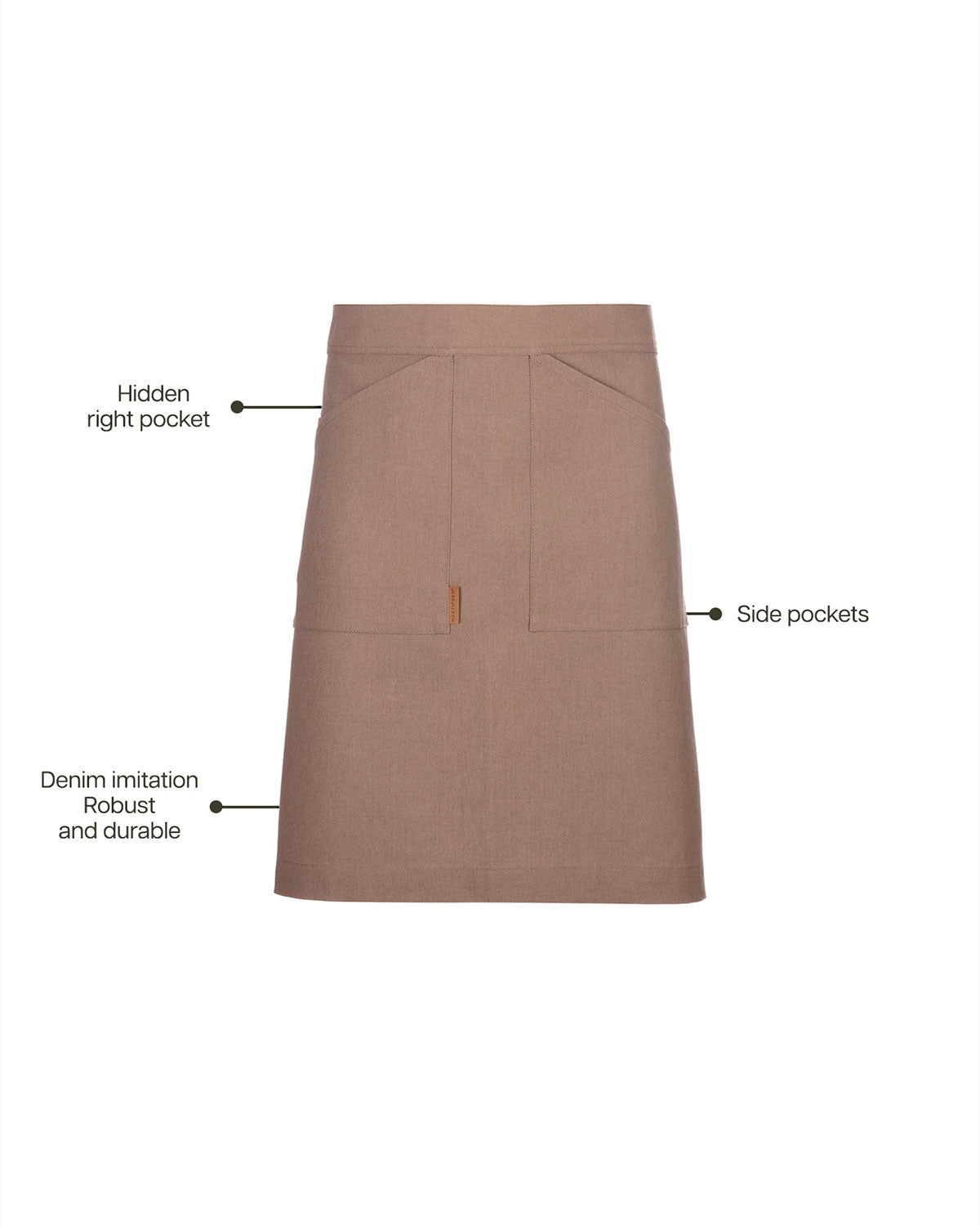 Tablier Moyen Portobello en Denim Beige