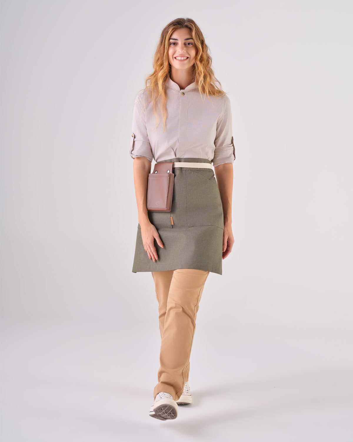 Avental Médio Portobello em Denim Verde