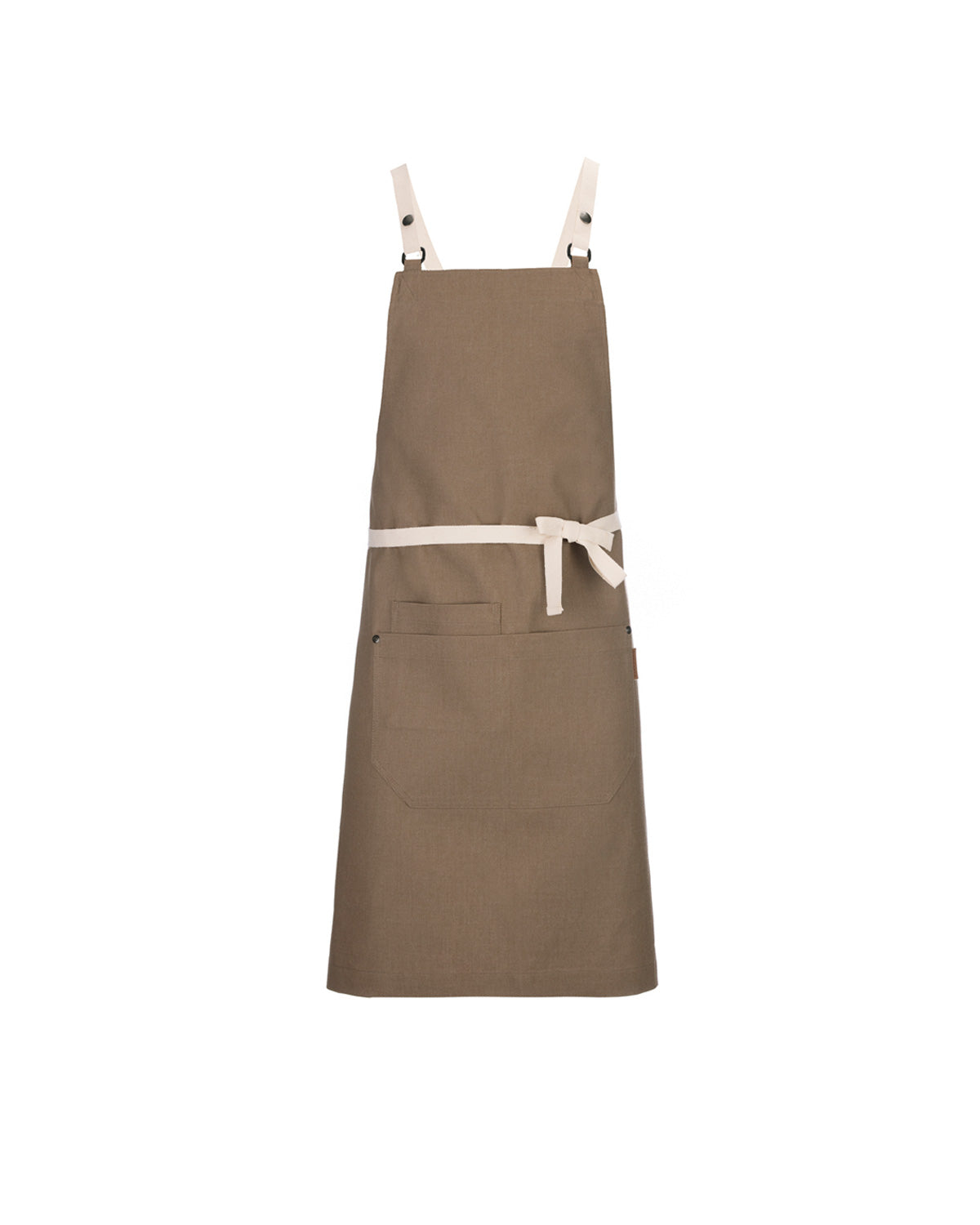 Melbourne Crossed Apron in Beige Denim