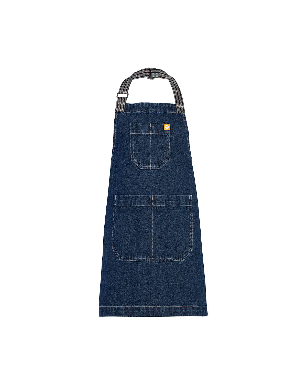 Combo de bavette pour adulte et enfant Midnight en denim bleu foncé