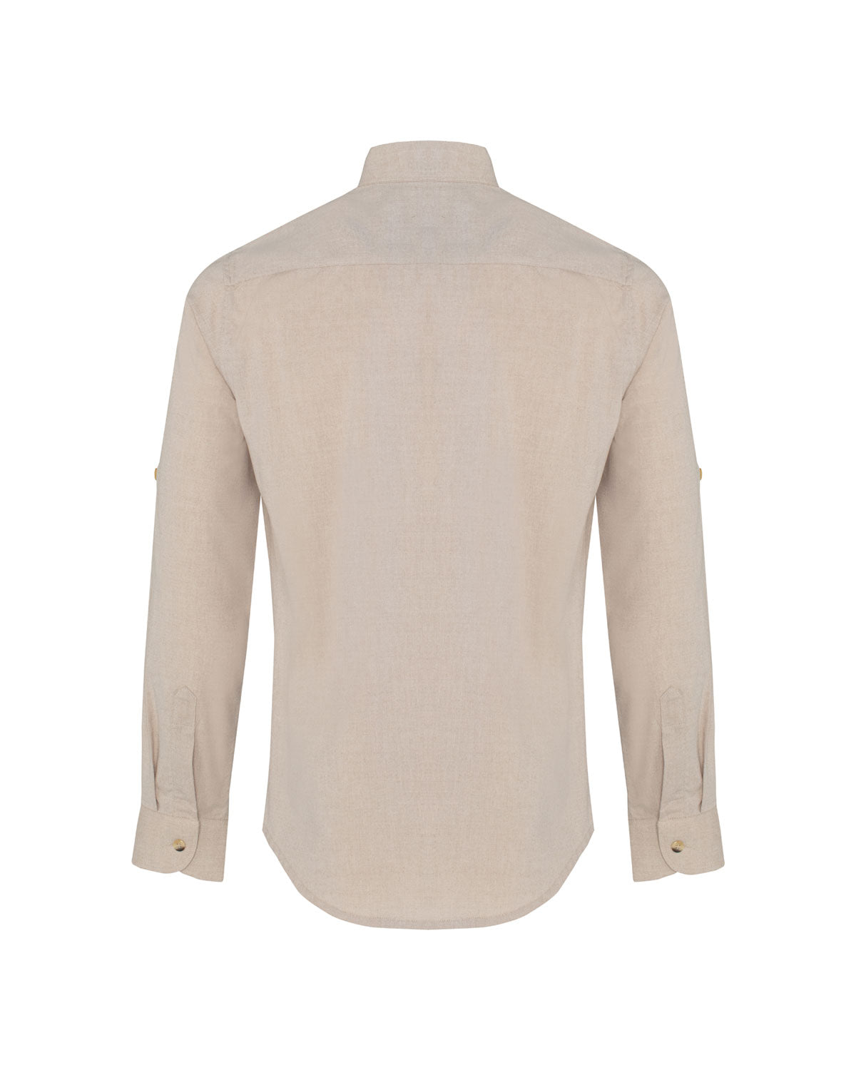 Camicia Mandarim Unisex Grace in Lino Beige